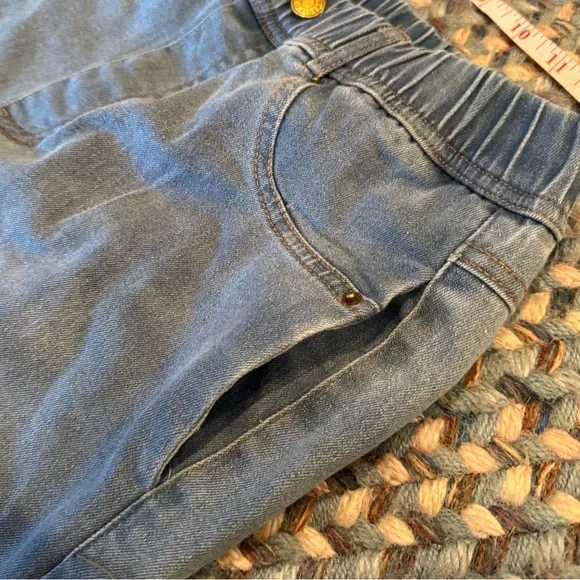 High Rise Wide Leg Pull-On Stretch Jeans New sz M - Picture 2 of 8